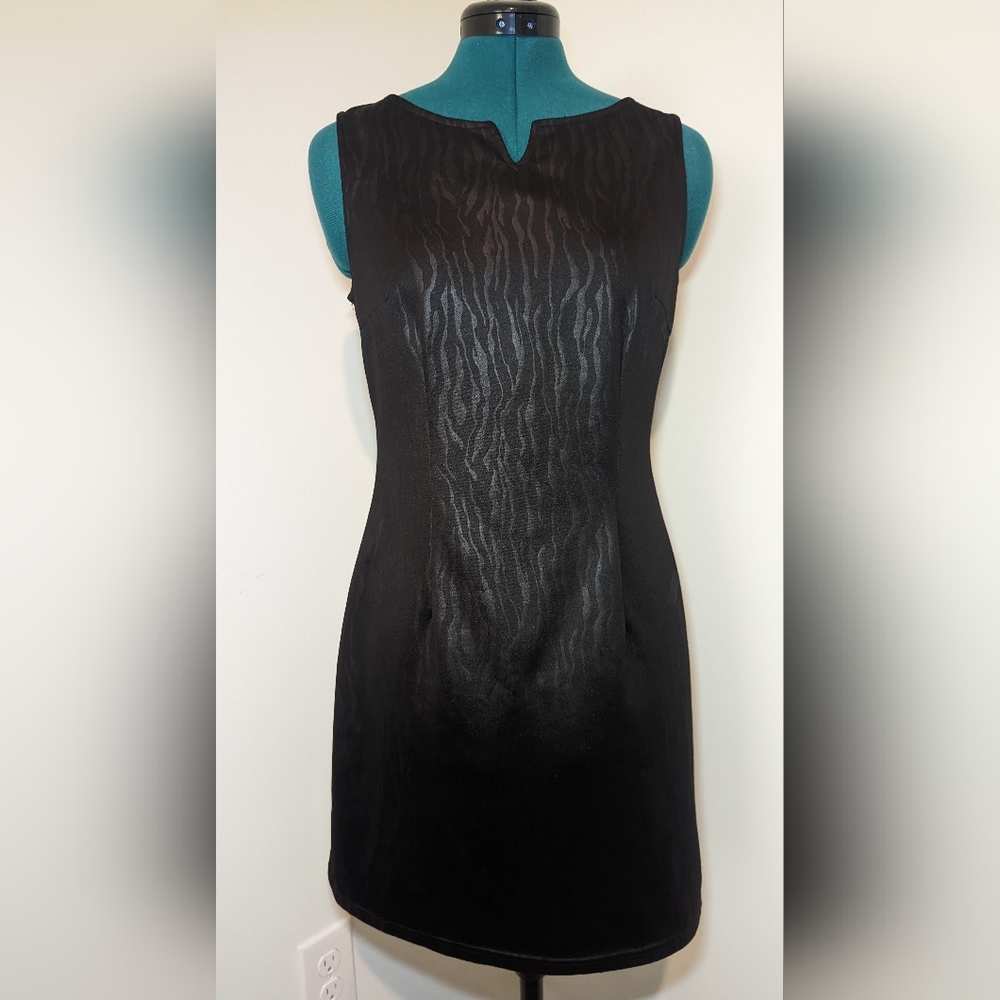 AQUA BLUES Black Zebra Dress